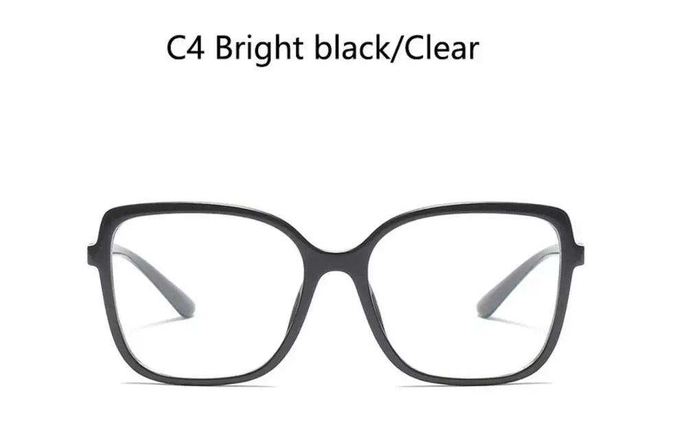 Ультра-светильник, оправа, модные квадратные очки для чтения, оптические очки, оправа, трендовые Брендовые очки для женщин, ретро красные очки - Цвет оправы: c4 black clear