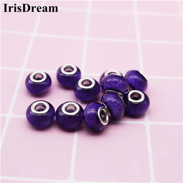 Agujero grande 20 Murano redonda con cuentas europeo encanto Pulseras Diseños Surtidos