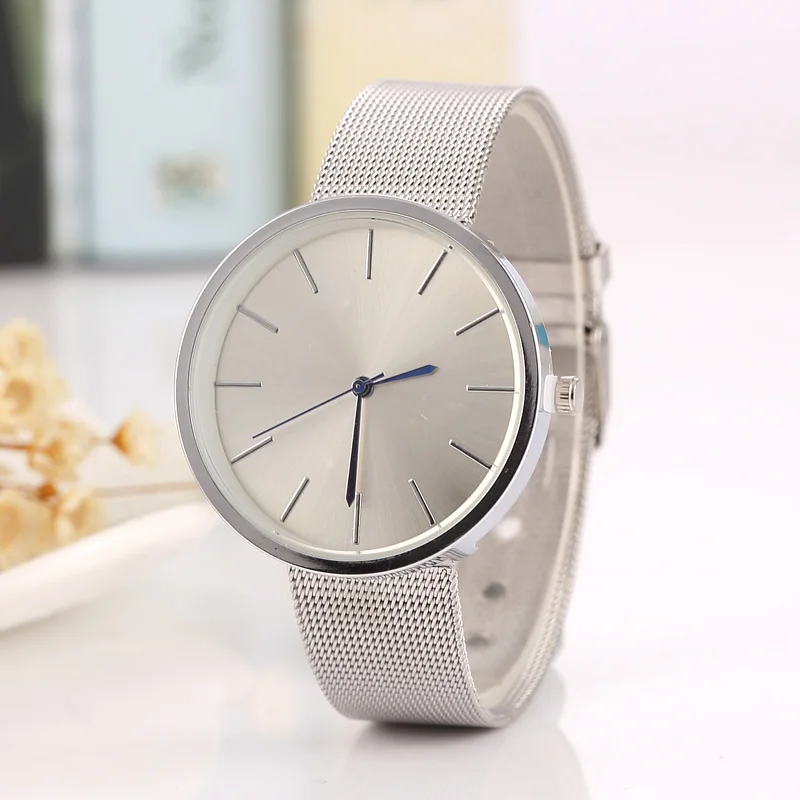 

Fashion Sliver Women Casual Quartz Watch Mesh Strap Concise Ladies Wristwatch Gift Clock For Dress reloj mujer Relogio Feminino