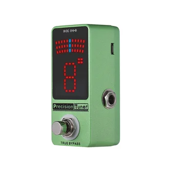 

Acoustic Guitar Tuner Pedal Precision Tuner Pedal Guitar Pedal Tuner LED Display with True Bypass for Chromatic Guitar Bass