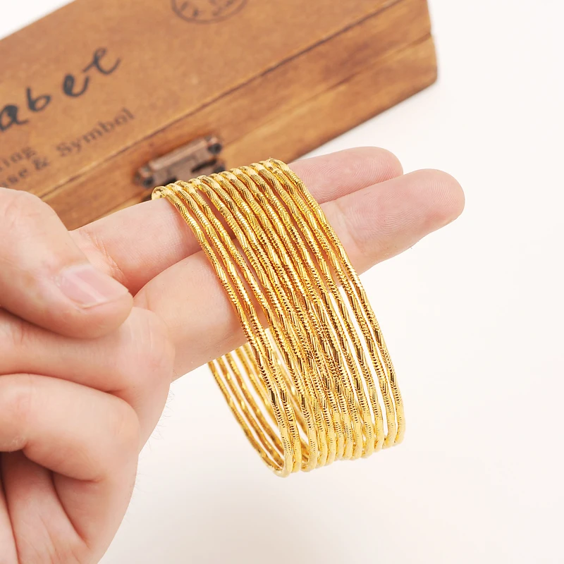 

Bangrui Wholesale Gold Color Ethiopian bangle bracelet bangle African Women jewelry Gold Dubai big circle bangles