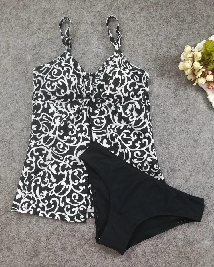 two piece suspender swimsuit