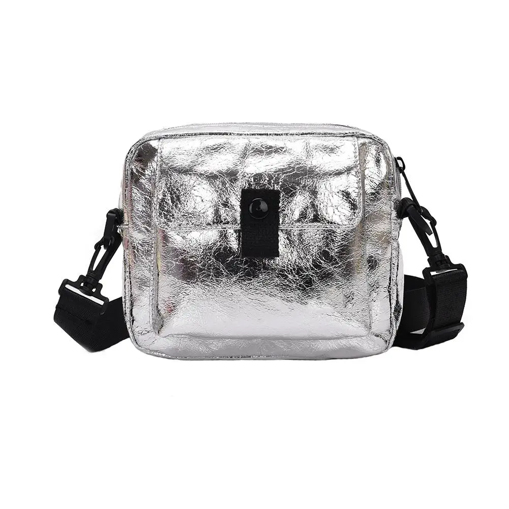 

Fashion Women Gloss Faux Leather Square Crossbody Shoulder Bag Zipper Pouch