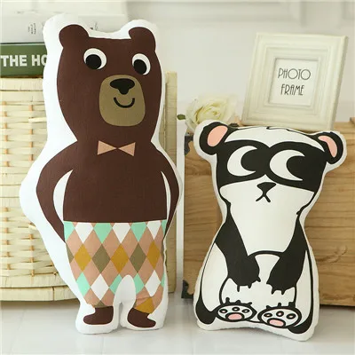 Soft Baby Sleep Comfort Appease Dolls Cute Cartoon Brown Bear Panda Robot  Cloth Toys Kids Friends Pillow Cushion Gift  (3)