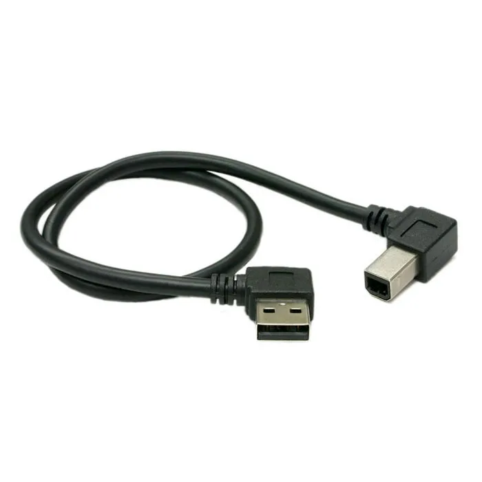 Кабель для сканера принтера под прямым углом 90 градусов USB 2 0 A папа B 50 см|angle usb|right
