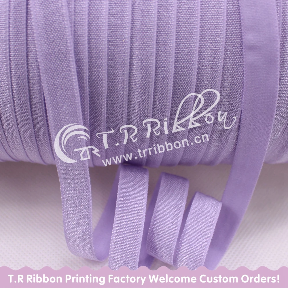 

New ribbon! 100 Yards/roll 3/8" Solid Non-Fold Over Elastic Ribbon, #430 Lt.orchid color