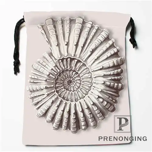 Custom Conch Drawstring Bags Printing Fashion Travel Storage Mini Pouch Swim Hiking Toy Bag Size 18x22cm