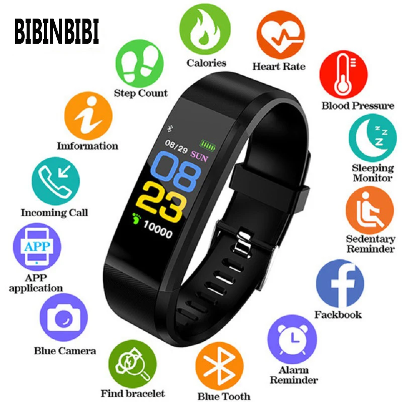 2019 New Smart Watch Men Women Heart Rate Monitor Blood Pressure Fitness Tracker digital watch Sport Watch for ios android +BOX