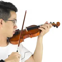 Высококачественные Струнные инструменты натуральный 1/8 липа акустическая скрипка для начинающих с музыкальным инструментом аксессуары