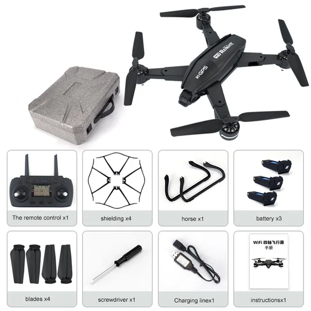4K HD camera Drone 5G dual Gps Positioning smart Following Four-Axis Aircraft Folding quadcopter Remote Control RC helicopter