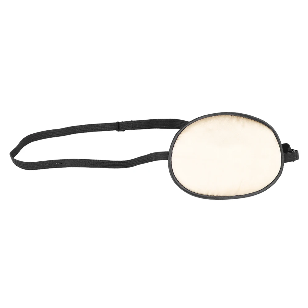 1PC Soft Silk Portable Upscale Amblyopia Treatment Medical Use Eyeshade Single-eyed Eye Mask Astigmatism Eyes Patch Care Tools - Цвет: Champagne