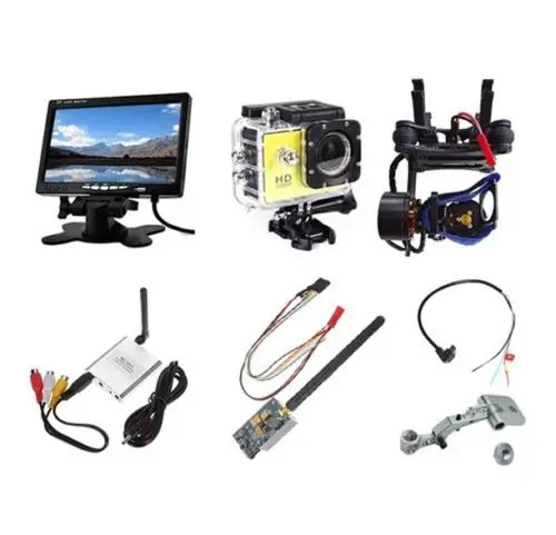 

DIY FPV Combo 2 axies gimbal SJ6000 Camera FW70A Monitor TS353+RC305 Mount