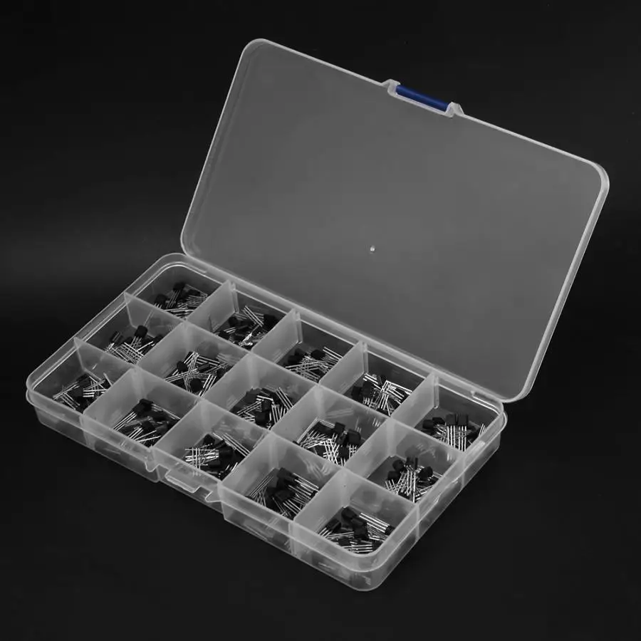 300 шт 15 Триод Ассорти набор транзисторов ассортимент DIY Kit TO-92 S9012 S9013 S9014 S8050 S8550