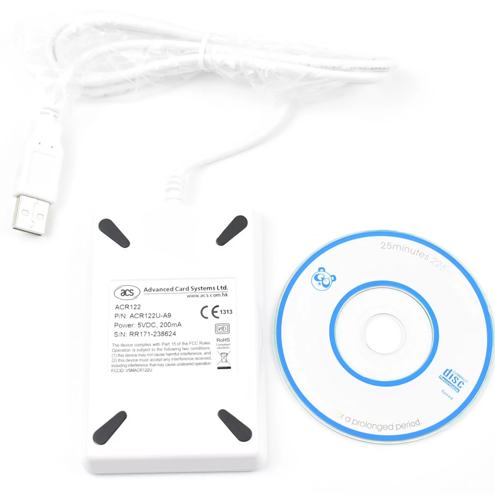 Считыватель смарт карт USB ACR122U NFC RFID записывающее устройство для всех 4 типов