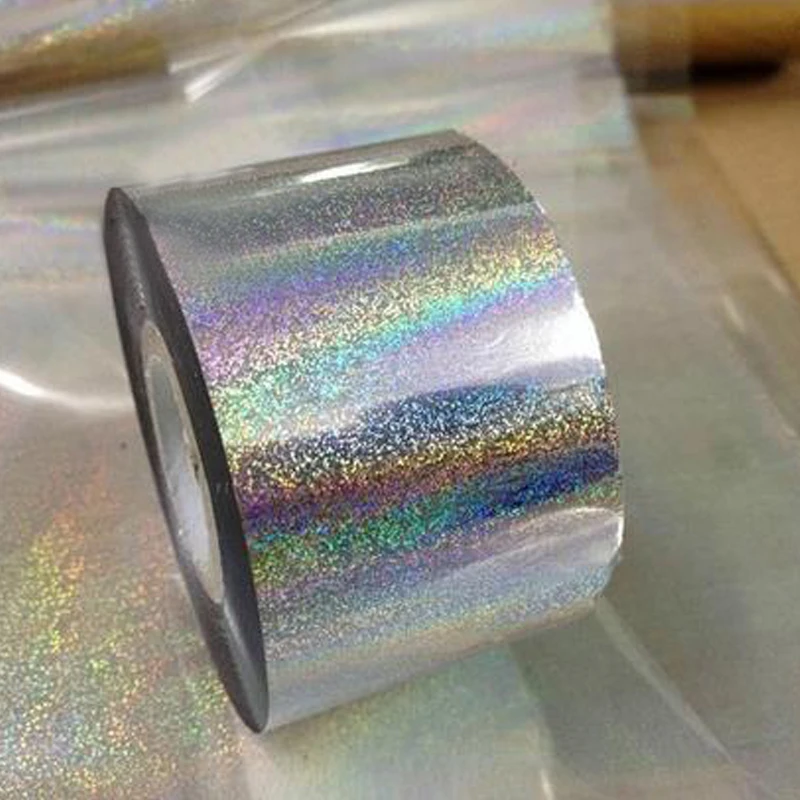 

1Roll 120M*4CM Sliver point Nail Transfer Foils Stickers Laser Fine Sand Foils Adhesive Nail Polish Accessories