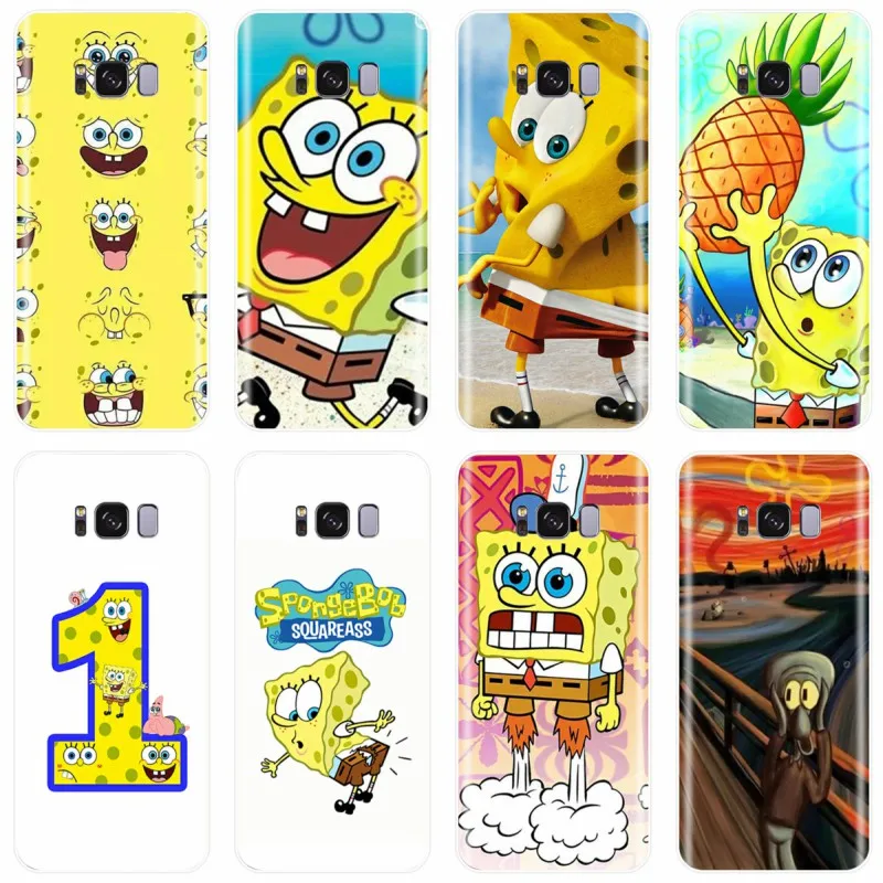 

SpongeBob SquarePants Sponge Bob Cover Soft Silicone Phone Case For Samsung Galaxy NOTE 8 9 S6EDGE S6 S7 S8 S9 S10 PLUS S10E