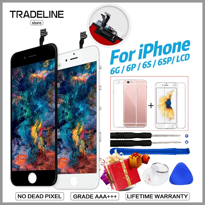 

AAA+ Screen For iPhone 6S LCD Display Touch Screen Digitizer Assembly Replacement 100% No Dead Pixel LCD For iPhone 6 S Plus