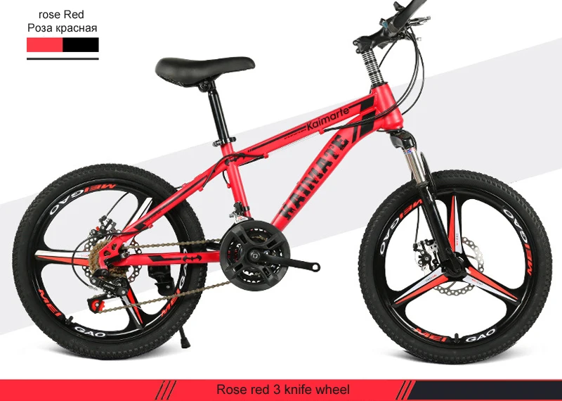 Sale 20 inch mountain bike 21 speed bicycle front and rear disc brakes bicycle straight beam riding mountain bike 10