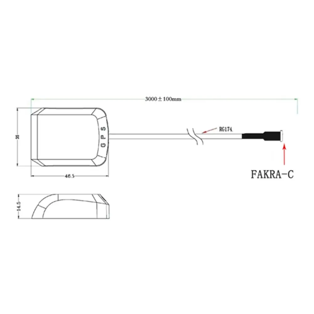 Gps антенна Fakra для VW Audi MFD3 RNS510 NV2418 NAV219 Sat Nav с кабелем gps активная антенна SMA/Fakra Мужская gps навигационная линия