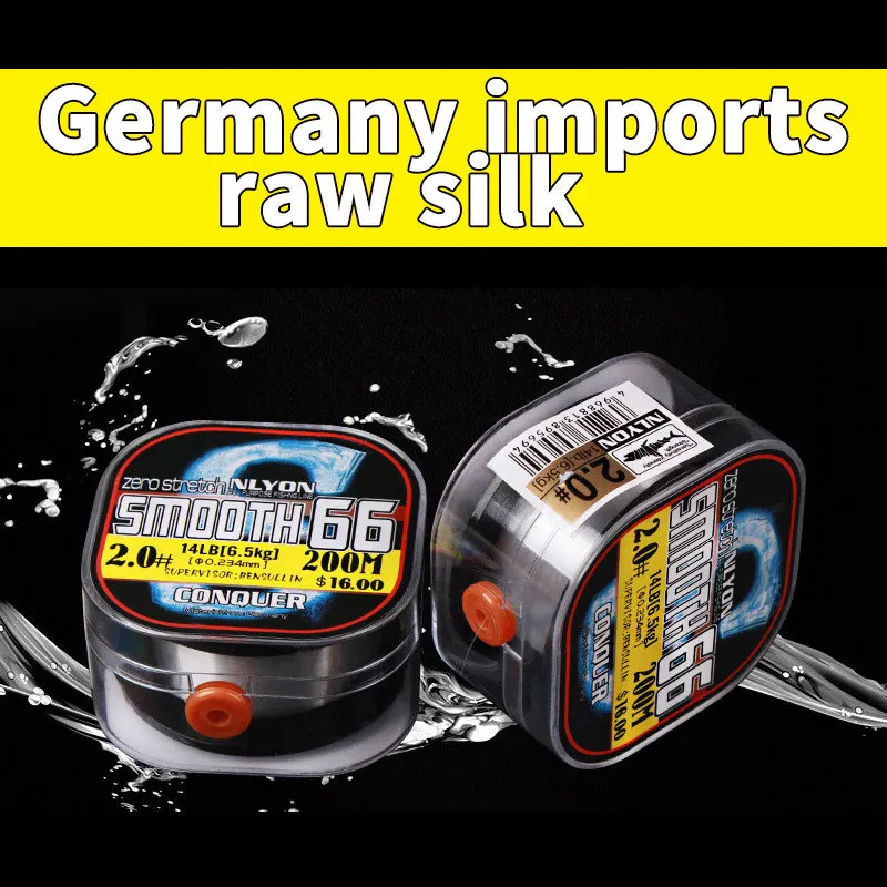 

1PC Nylon Line 200M Nylon Fishing Line 13.9kg-18.3kg Monofilament Line Japan Material BKY-BG same quality Fishline