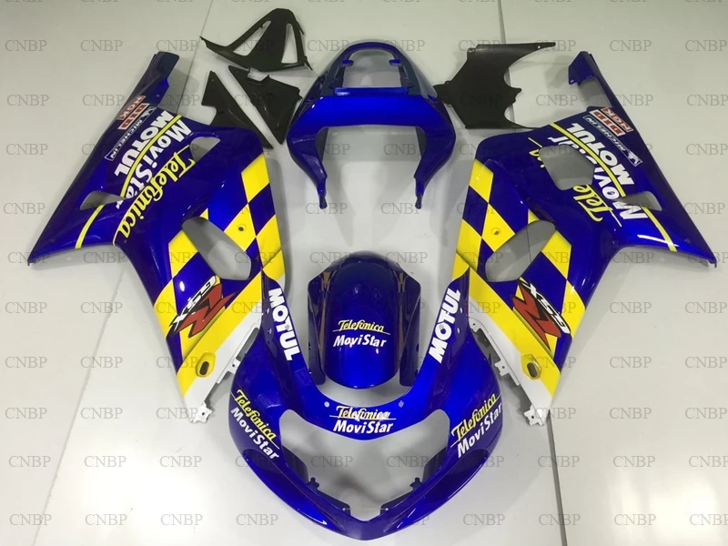 GSXR600 GSXR750 GSXR1000 2000 2003 K12 кузов GSX R 600 750 1000 2002 синий желтый обтекатель|Пластиковые и