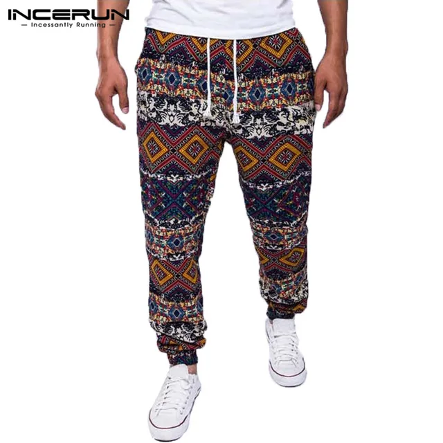 Brand Tropical Beach Hawaiian Mens Pants Harem Baggy Loose Fitness