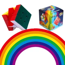 Радуга Shenshou 3x3x3 Magic Cube 56 мм Stickerless Скорость Neo Cube для Дети Образования и Обучения игрушки для Детей Подарки