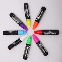 3 шт Цветные Жидкие Меловые карандаши светодиодный маркеры доски для ручки доски 10 мм стираемые канцелярские маркеры для доски