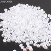 ZOTOONE 1000 pièces 2-5mm Flatback demi ronde perles blanches perle pour bijoux ABS résine Non Hotfix strass cristaux Applique E ► Photo 1/3