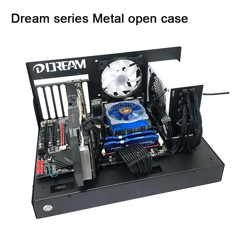 Open metal chassis DIY chassis Open test platform Horizontal computer