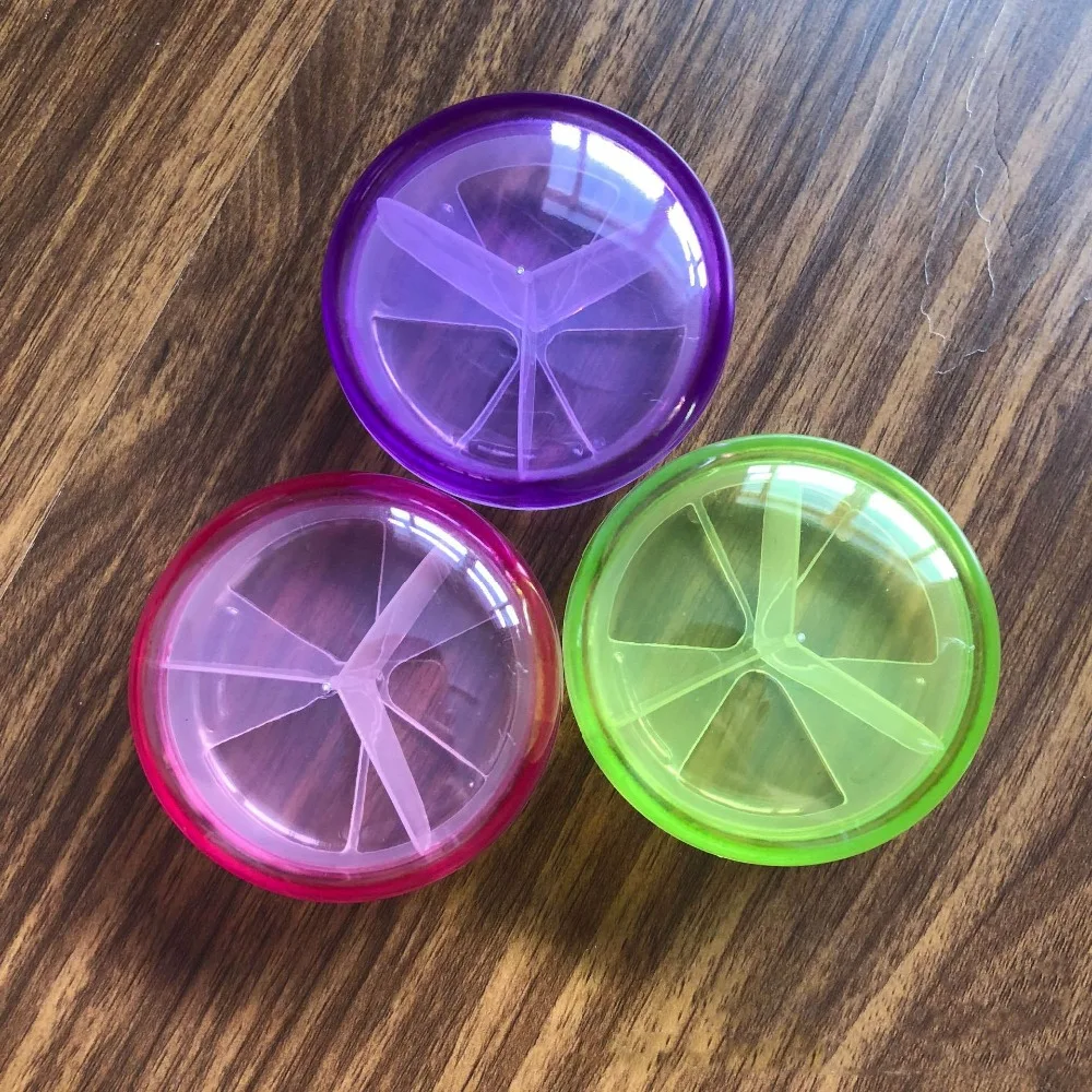

3Cells Pill Box Pastillero Round Three-Grid Pillendoosje Pill Organizer Plastic Revolving Cartridge Boite Cute Travel Drugs Box
