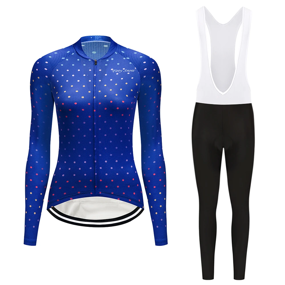 

2019 Autumn women's pro cycling jersey set gel pad bike clothing road bicycle clothes suit sports wear mtb kit dress skinsuit