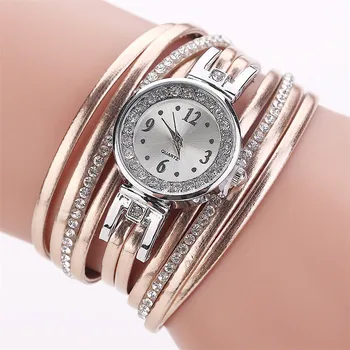 

2018 Quartz Wristwatches Reloj Rhinestone Bracelet Luxury Hours Watch Fashion Casual Analog Round Woman Watches Relogio Feminino