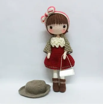 

crochet toys amigurumi rattle fashion doll girl number SQ008