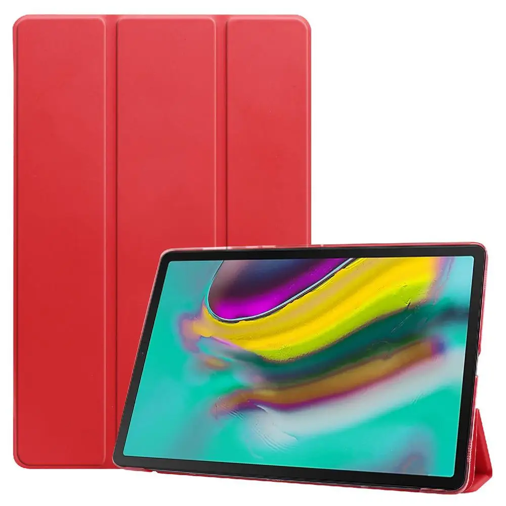 

None For Samsung Tab S5E 10.5 T720 Ultra-thin PU Leather Bracket Tri-fold Protective Case with Sleep Function r20