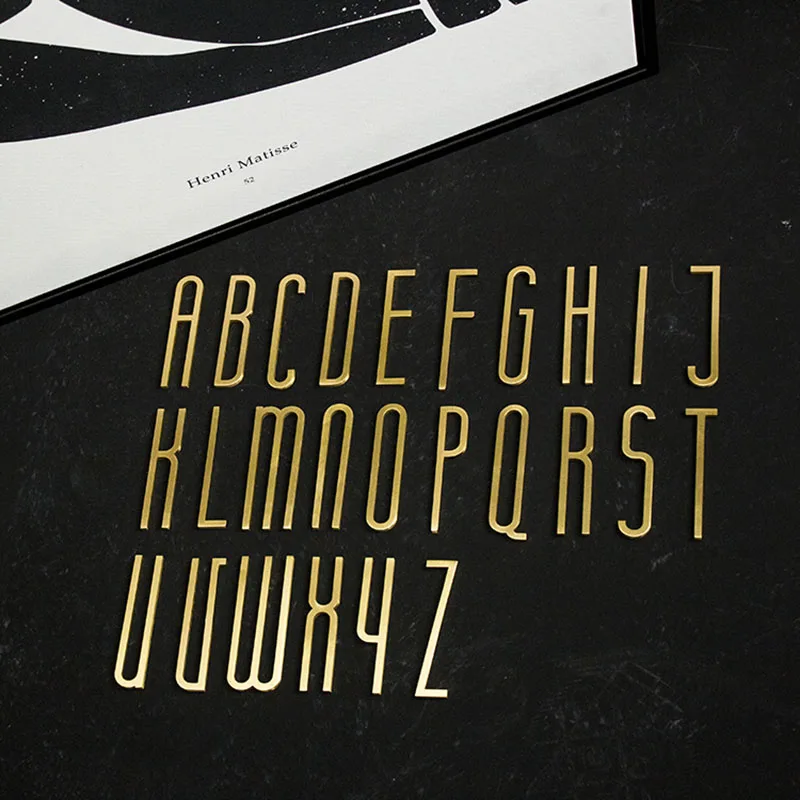 brass letters