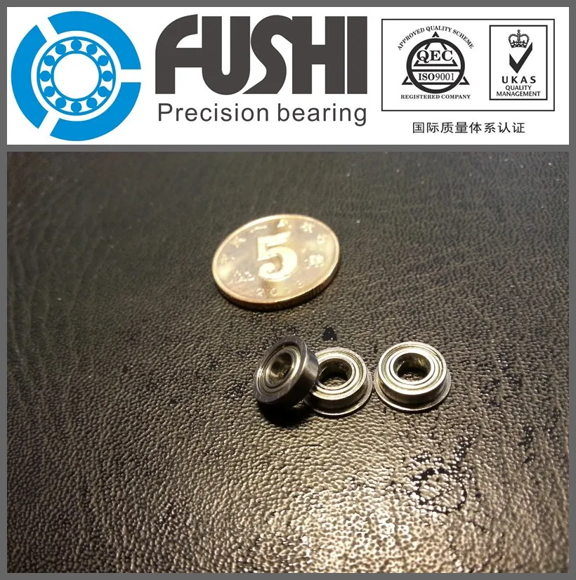 

FR144ZZ Flange Bearing 3.175x6.35x2.779 mm ABEC-1 ( 10 PCS ) Inch Flanged FR144 Z ZZ Ball Bearings