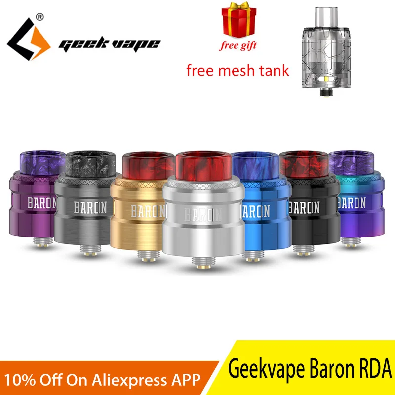 

Newest Geekvape Baron Squonk RDA Multifunctional airflow system Geekvape RDA atomizer 24 mm vs DROP RDA drop dead