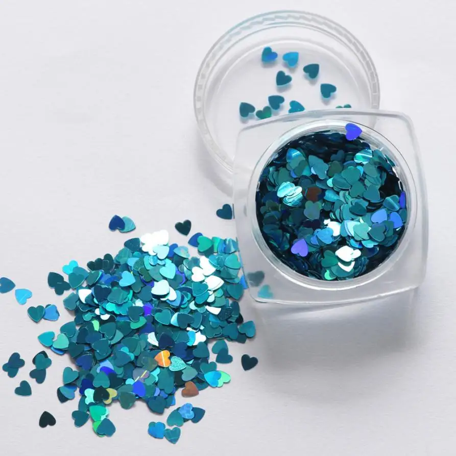

7g Mixed Heart Thin Nail Art Glitter Paillette Nail TipGel Polish Decoration Y504