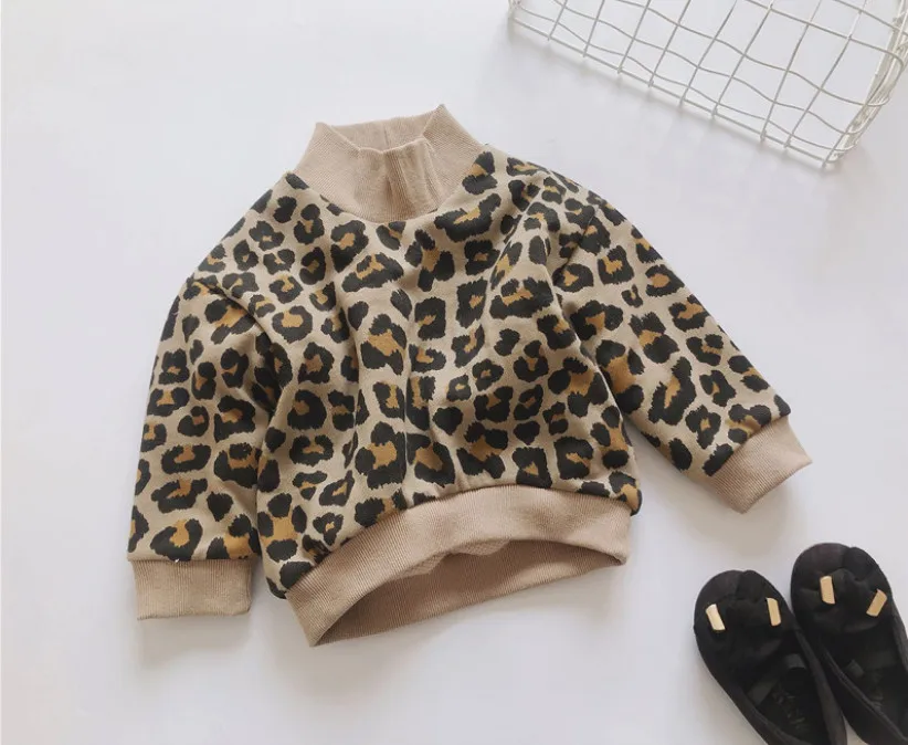 New Style Children Sweatshirts Plus Velvet Warm Leopard Printed Kids Hoodies Winter Spring Baby Boys Girls Leisure Jacket Coats |