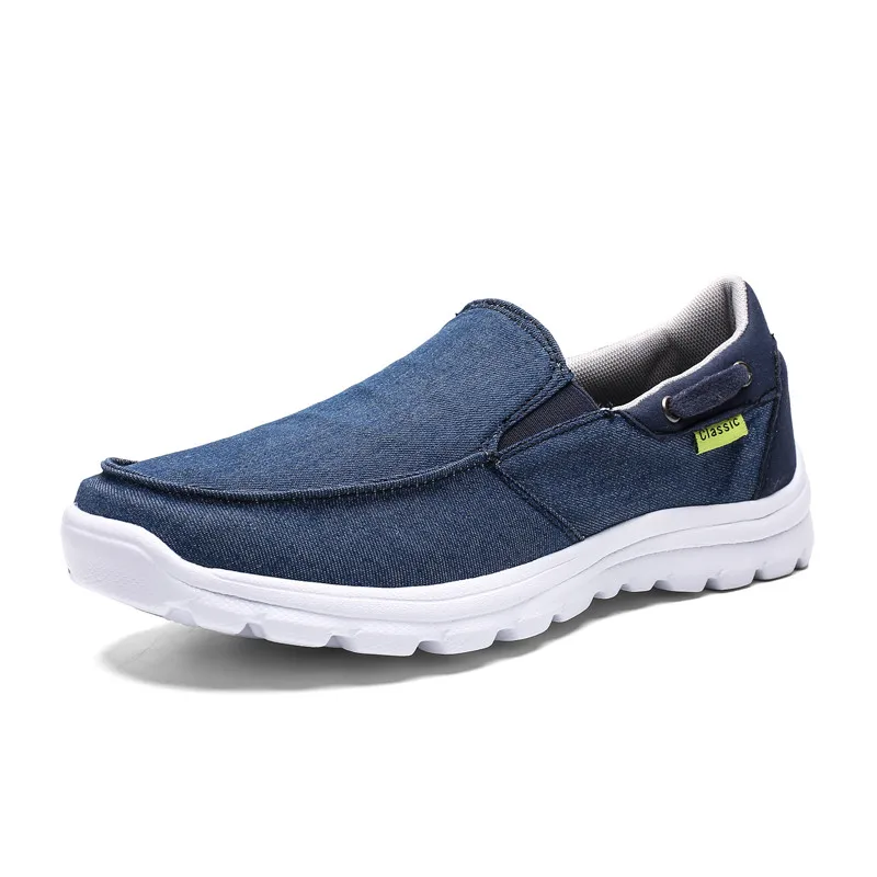 MIXIDELAI/ мужская повседневная обувь; модные кроссовки; Мужская обувь для взрослых; удобная мужская обувь; джинсовые мужские лоферы; Мужская Тканевая обувь - Цвет: blue