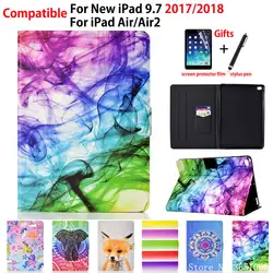 Модная чехол для Apple iPad 9,7 "2018 2017 6th 5th поколения A1893 A1954 чехол для iPad Air 1 2 принципиально из искусственной кожи основа + подарок