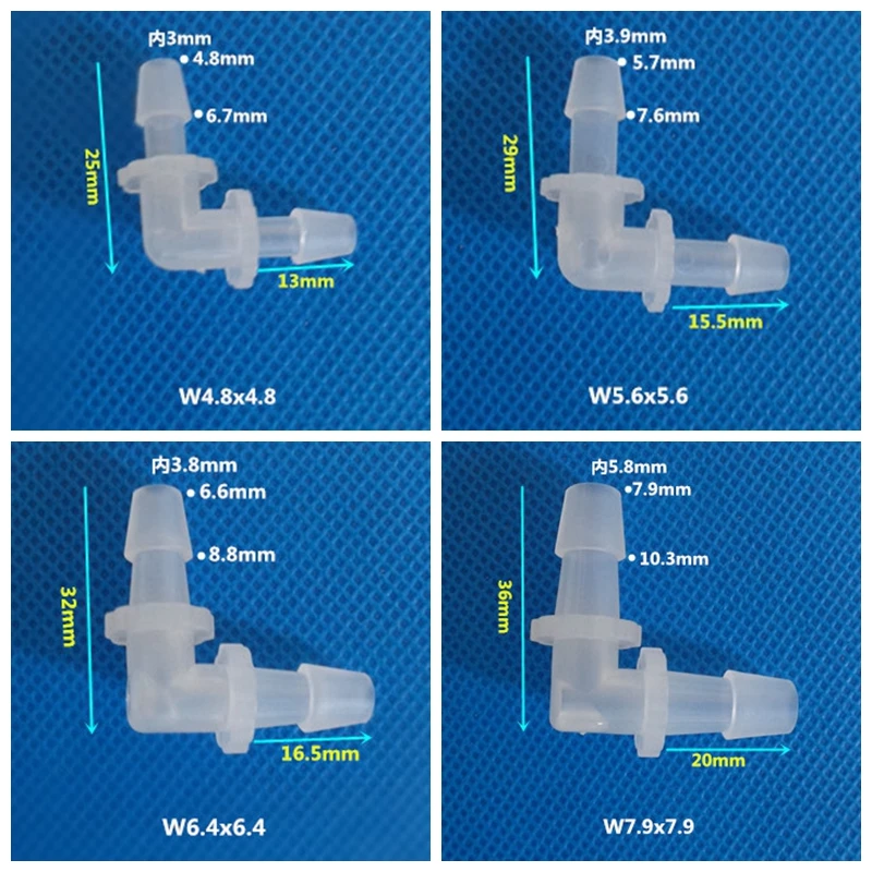 5 шт. 1,6 мм-11,1 мм ПП Пластиковые одинаковые локоть соединители Трубное соединение аэратор аквариума фитинги воздушный насос пагода шланговые соединения
