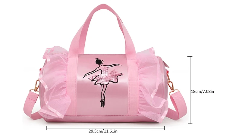 Discount Shoulder Ballet Dance Bags Pink Women Girls Ballet Sports Dance Backpacks Rucksack Embroidered Gym Bags For Child Girls