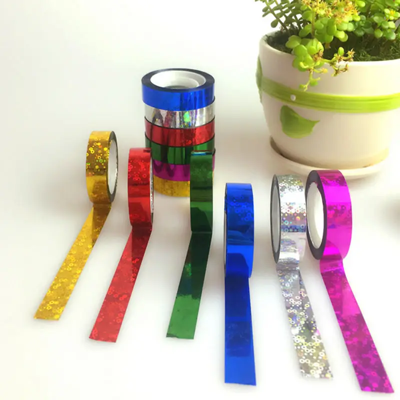 6pcs Laser Opaque Decoration Dedicated Washi Tapes Office Supply