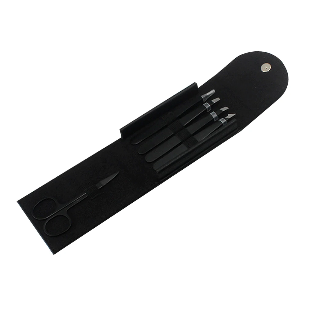 5Pieces, Professional Stainless Steel Slant Tip Flat Pointed Tweezers, Eyebrow Scissors For Your Daily Beauty Routine