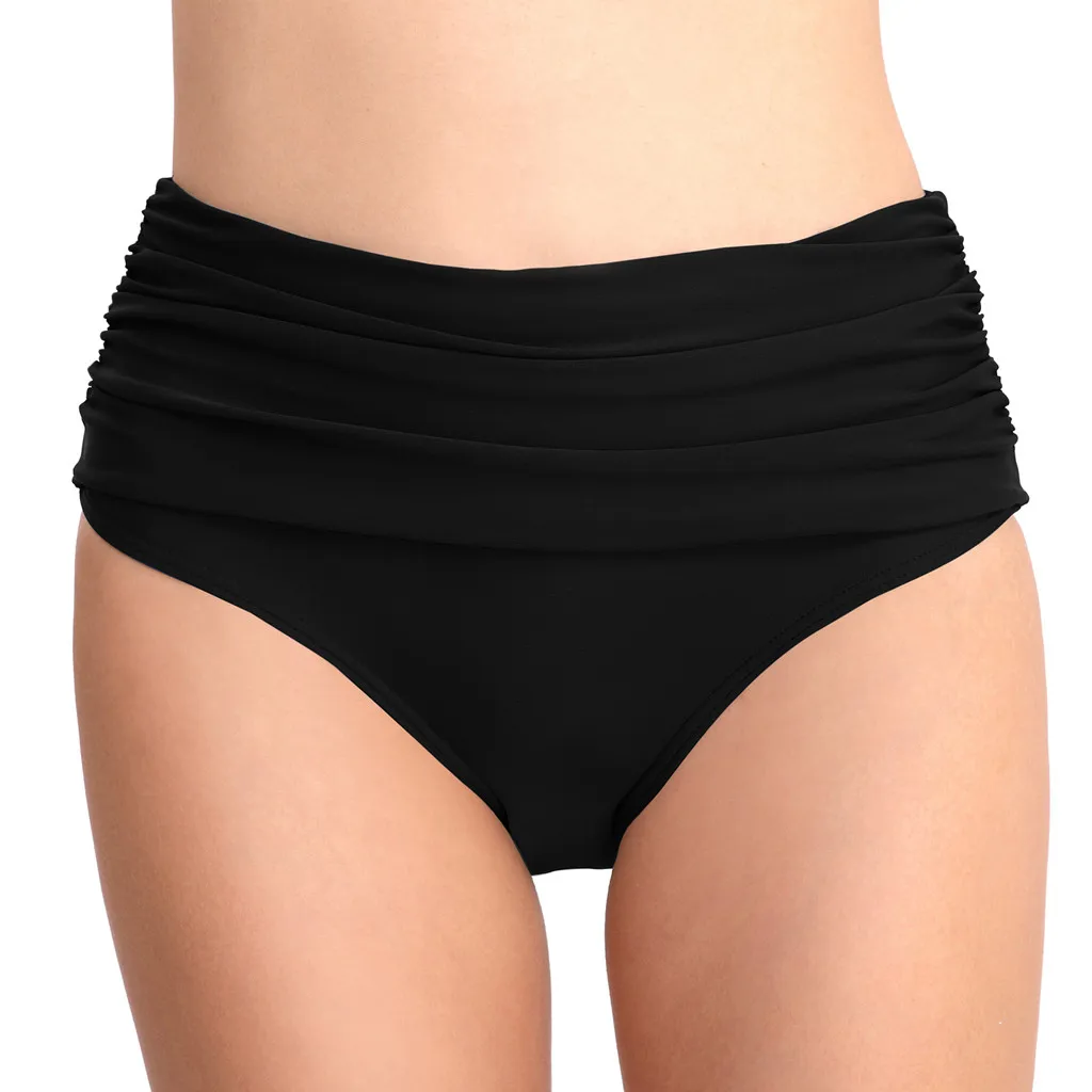 

Women High Waist Bikini Bottoms Solid Swimwear Women Bottoms Pants Beach Swimsuit Trunks Sexy Summer Brazilian Biquinis Bottoms
