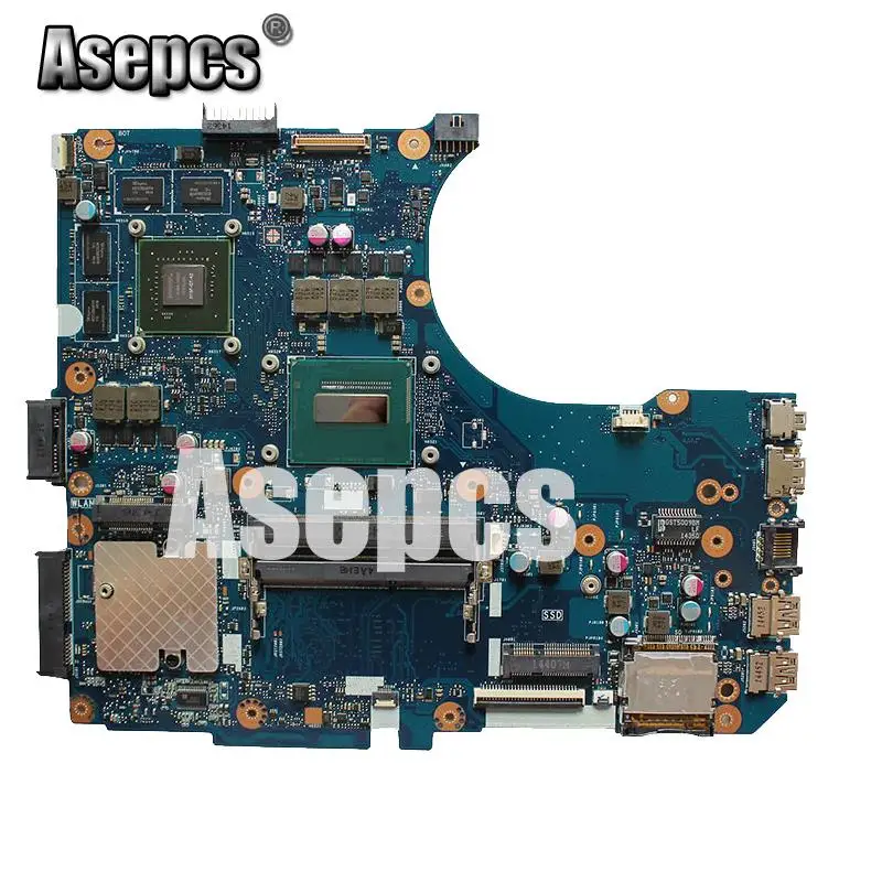 Asepcs N551JM N551JW для ASUS N551JQ G551JW N551JM Материнская плата ноутбука i7-4720HQ процессор PM GTX960 материнская плата протестирована