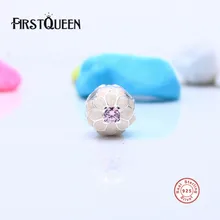 Firstqueen 925 стерлингового серебра Цветущий Dahlia клип Шарм Бусины Fit браслет подлинной роскоши DIY ювелирных E