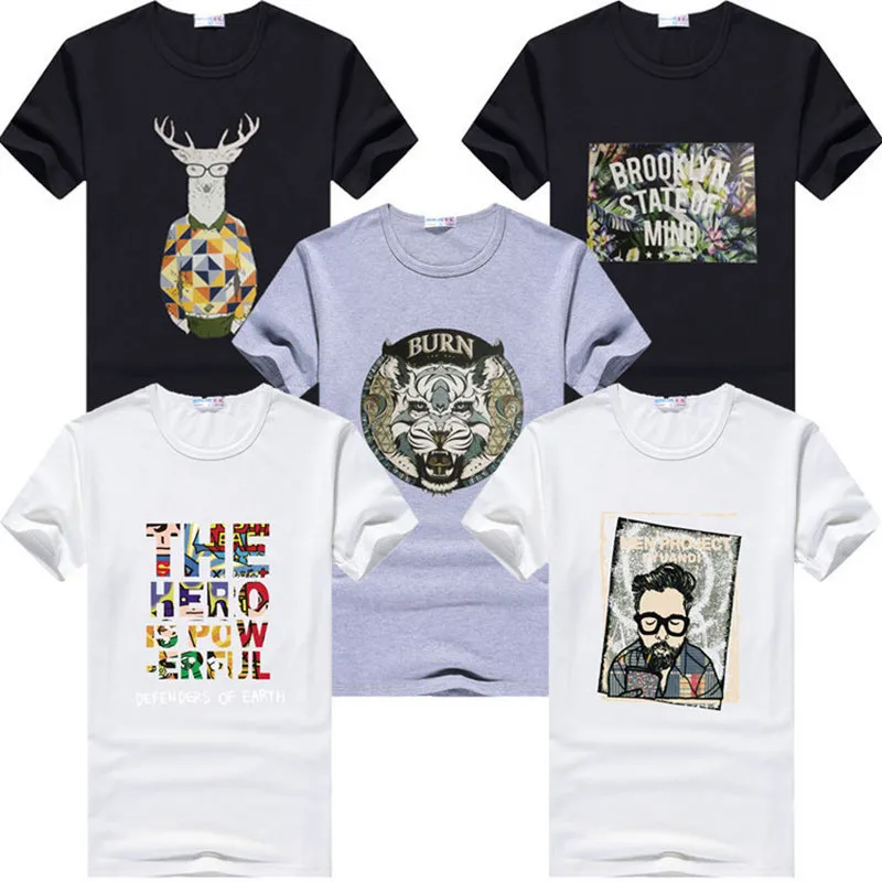 

2019 Simple creative design linestripe Print cotton T Shirts Men's New Arrival Summer Style Short Sleeve Men t-shirt M-3XL Size